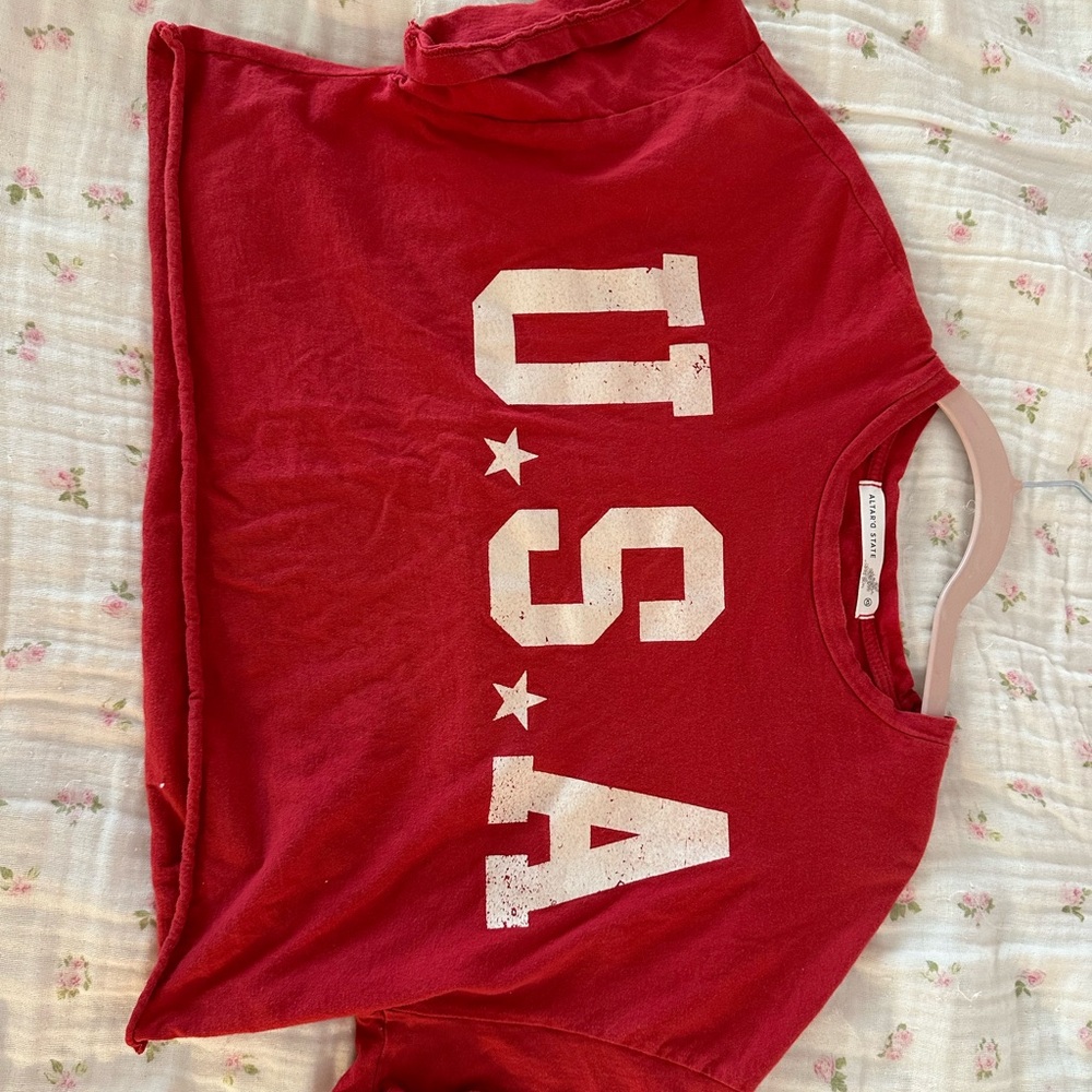 Alter’d State Red USA Graphic T-Shirt